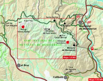 Lot de 2 cartes de randonnée - Parc naturel Montserrat (Catalogne) | Alpina carte de randonnée Editorial Alpina