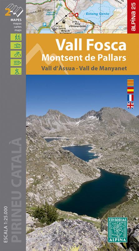 Lot de 2 cartes de randonnée - Vall Fosca, Monstsent de Pallars, Vall d'Assua (Pyrénées catalanes) | Alpina carte de randonnée Editorial Alpina