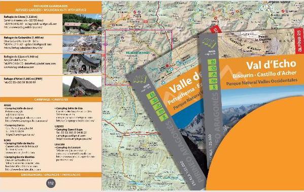 Lot de 2 cartes de randonnée - Vallées de Anso & Echo (Pyrénées, Espagne) | Alpina carte pliée Editorial Alpina 