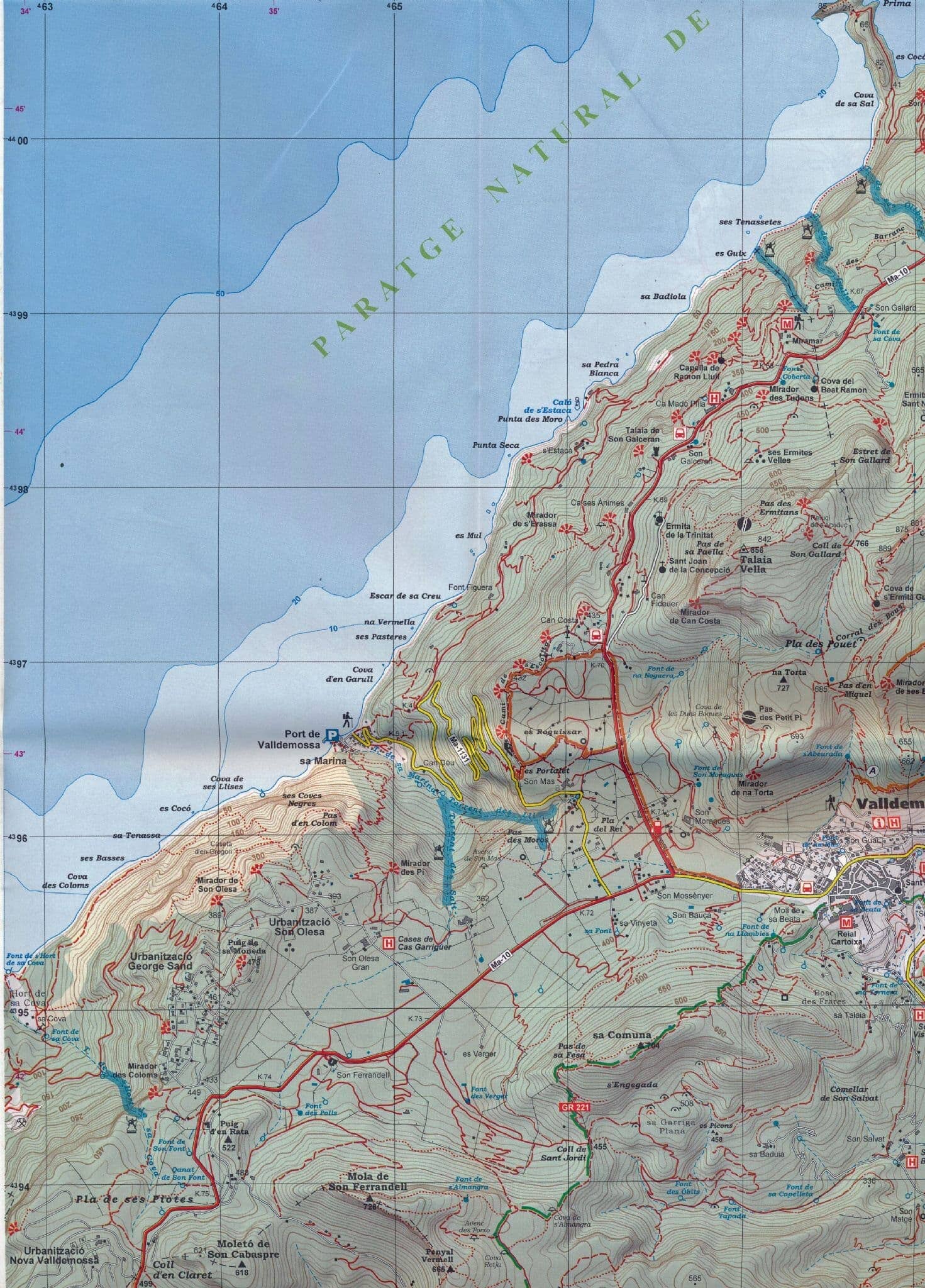 Lot de 4 Cartes de randonnée (imperméables) - Serra de Tramuntana , GR221 (Majorque, Baléares) | Alpina carte de randonnée Editorial Alpina