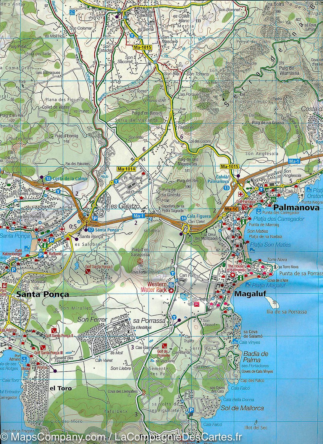 Lot de 4 cartes de randonnées n° 2230 - Majorque (îles Baléares) | Kompass carte de randonnée Kompass