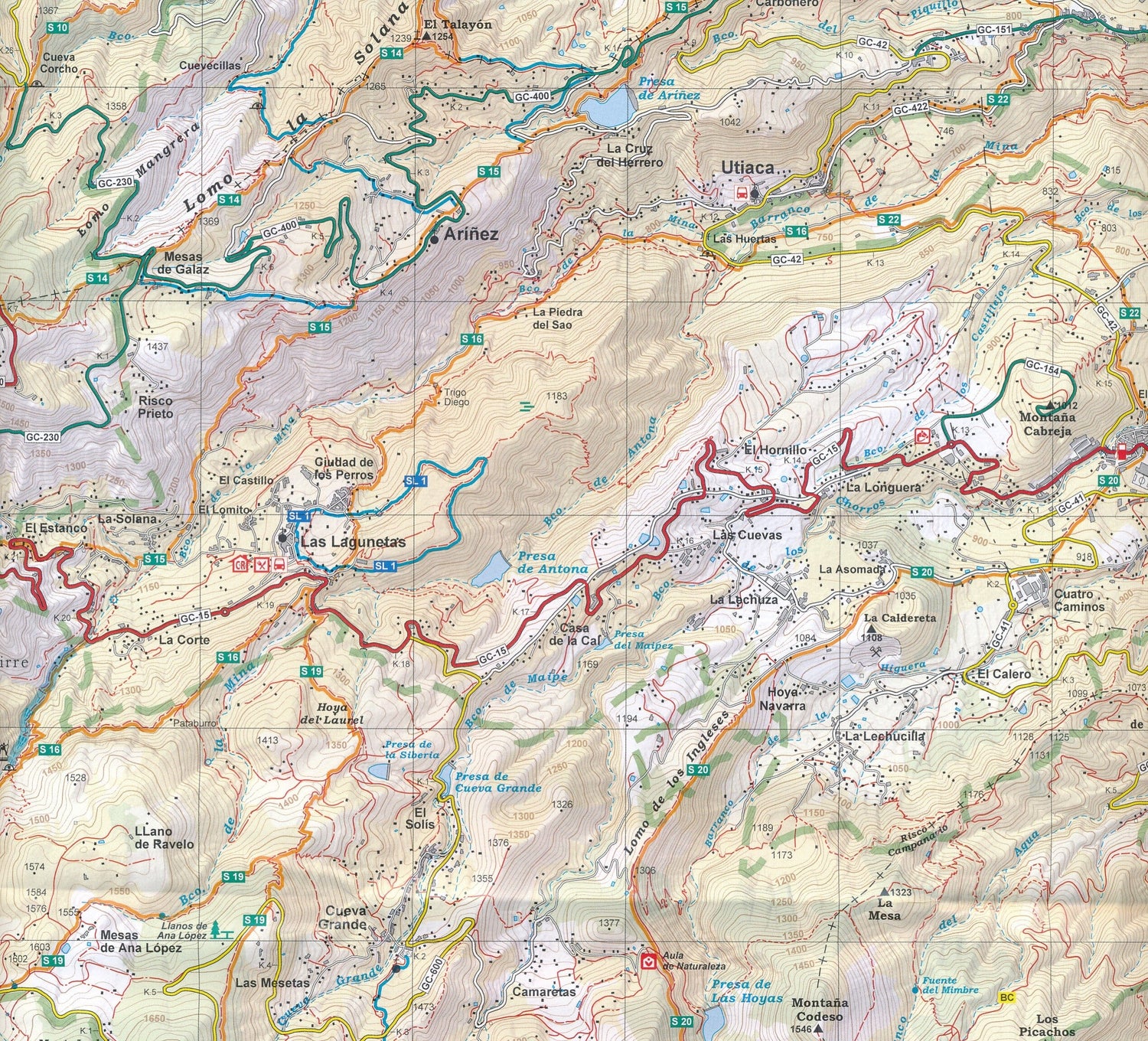 Lot de 5 cartes de randonnée - Grande Canarie | Alpina carte de randonnée Editorial Alpina