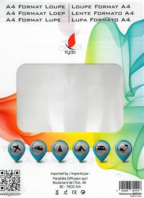 Loupe format A4 - grossissement x3 | Kycio accessoire de voyage Kycio 