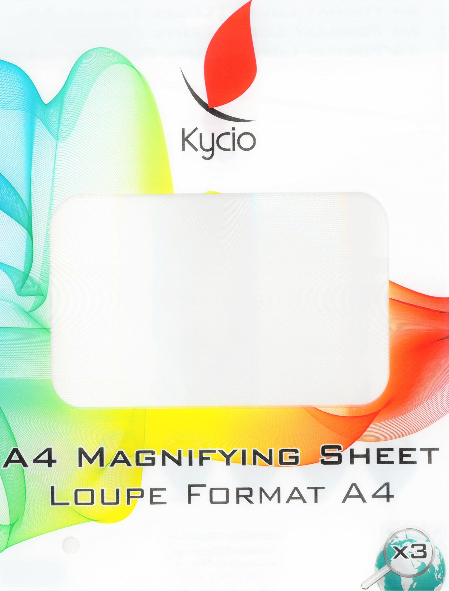 Loupe format A4 - grossissement x3 | Kycio accessoire Kycio Default Title