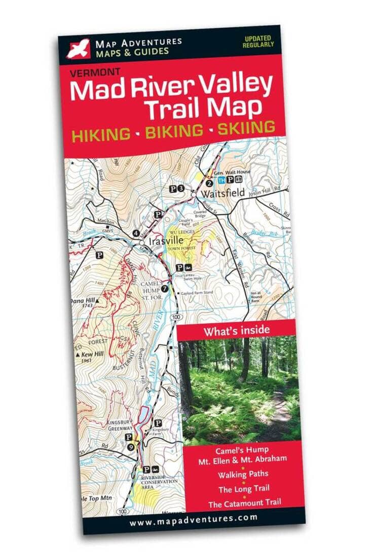 Mad River Valley Trail Map | Map Adventures carte de randonnée Map Adventures