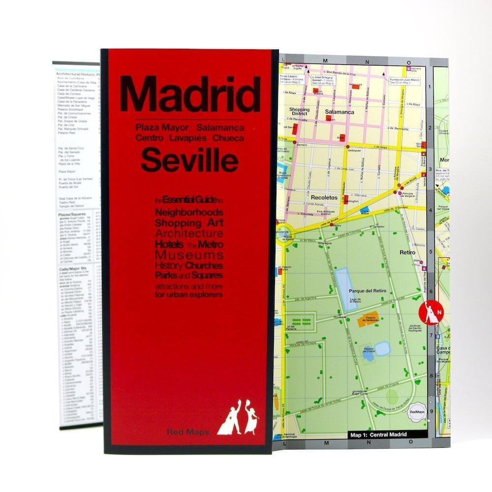 Madrid et Séville, Espagne | Red Maps plan de ville Red Maps