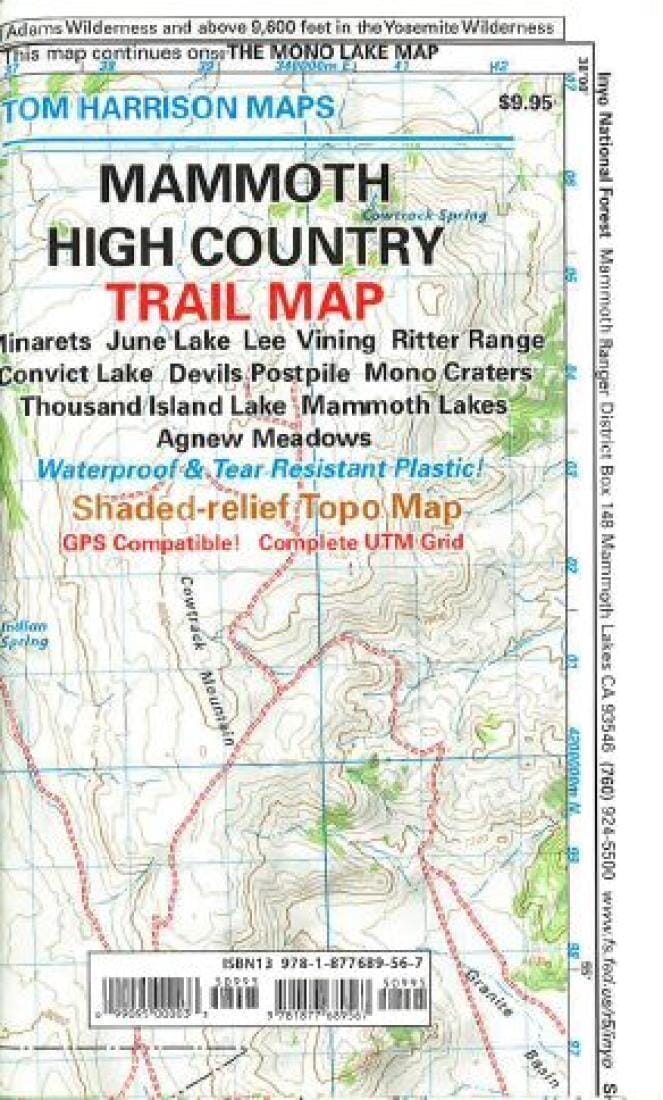 Mammoth High Country | Tom Harrison Maps carte de randonnée Tom Harrison Maps
