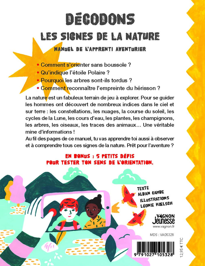 Manuel de l'apprenti aventurier (enfants 8-12 ans) - Décodons les signes de la nature guide pratique Outdoor 