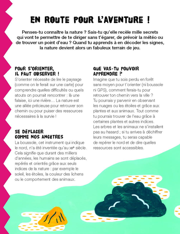 Manuel de l'apprenti aventurier (enfants 8-12 ans) - Décodons les signes de la nature guide pratique Outdoor 
