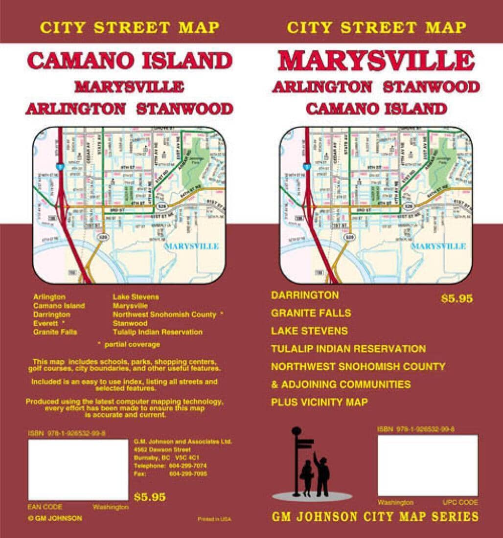 Marysville, Arlington, Stanwood et Camano Island, Washington | GM Johnson plan de ville GM Johnson