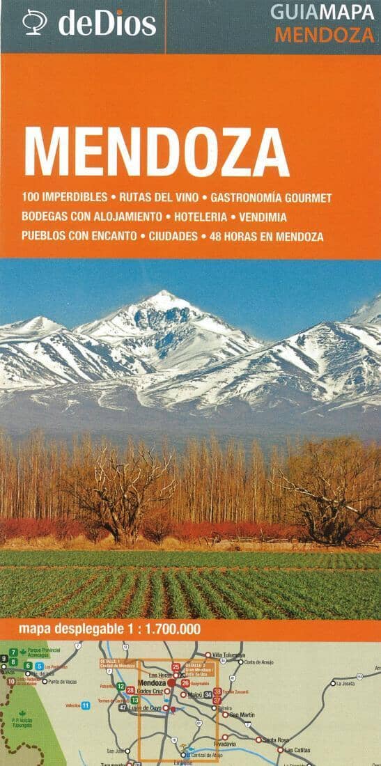 Mendoza - Carte touristique de l'Argentine | deDios carte routière DeDios Default Title
