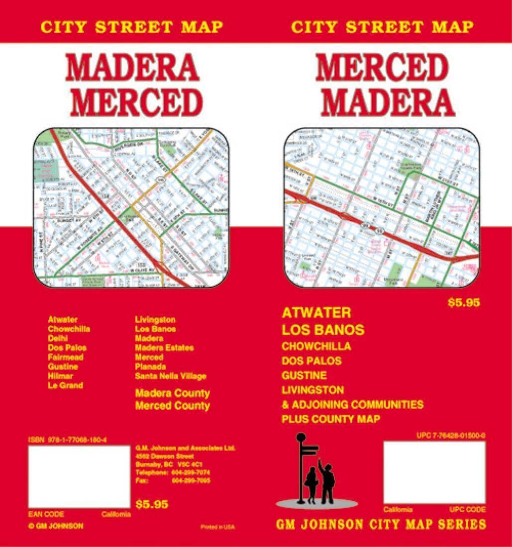 Merced et Madera - Californie | GM Johnson plan de ville GM Johnson Default Title