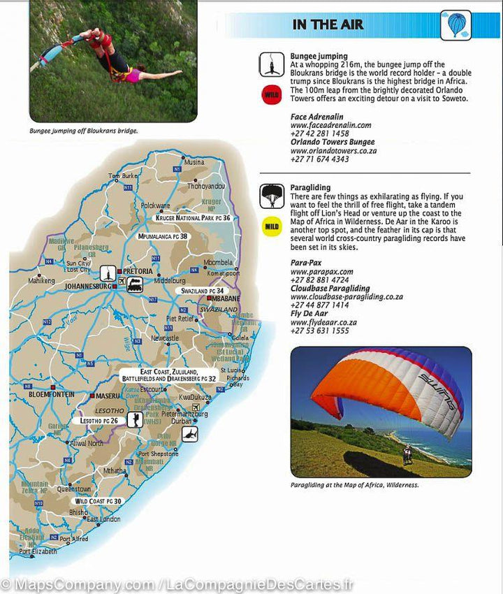 Mild to Wild : Adventures & Activities in Southern Africa (MapStudio) - en anglais | MapStudio - La Compagnie des Cartes