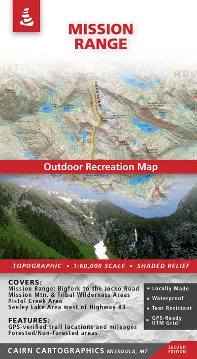 Mission Range (Montana) | Cairn Cartographics carte pliée Cairn Cartographics 