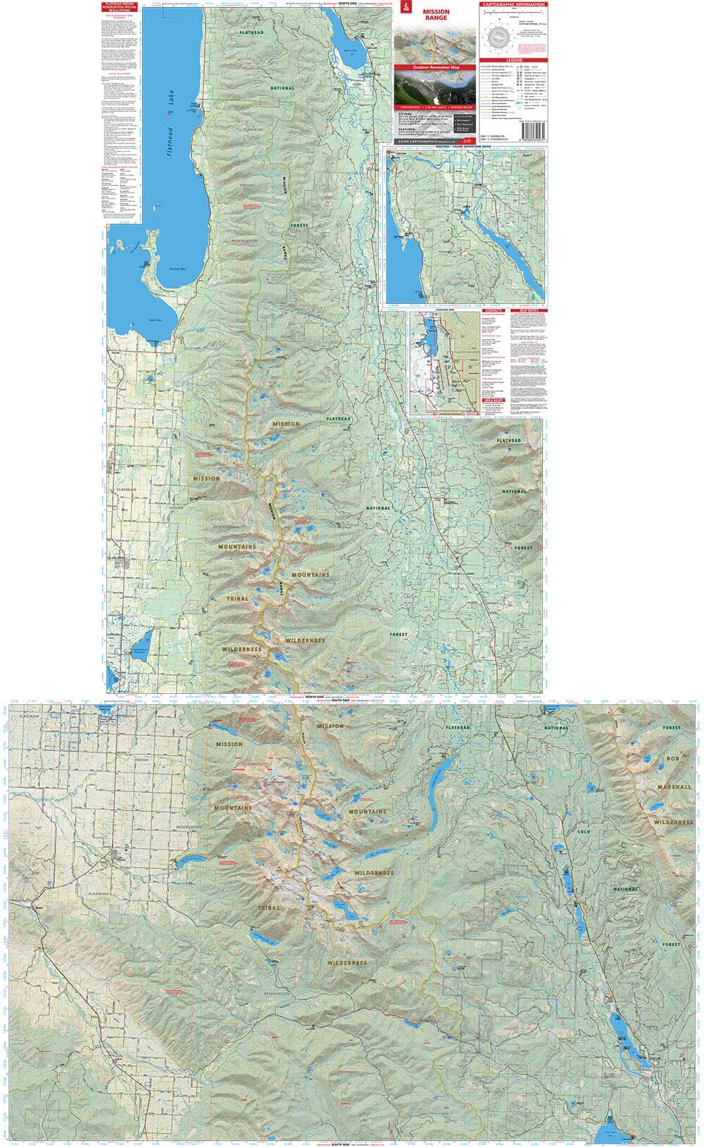 Mission Range (Montana) | Cairn Cartographics carte de randonnée Cairn Cartographics