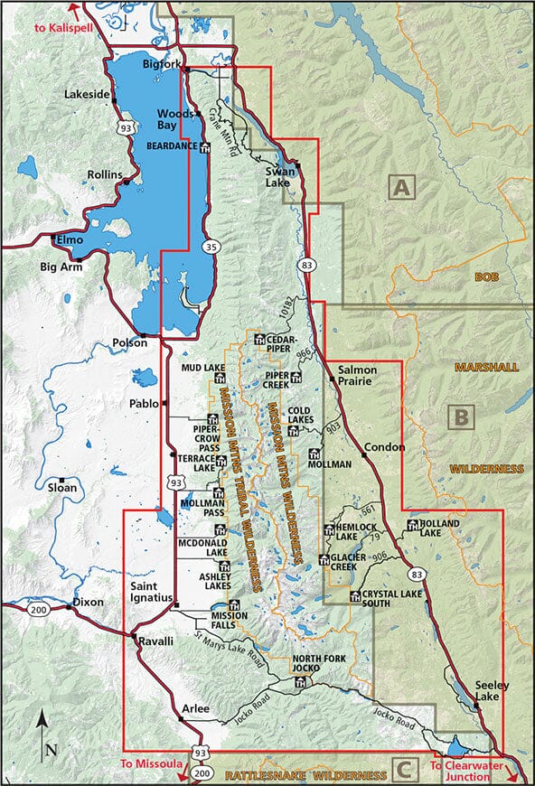 Mission Range (Montana) | Cairn Cartographics carte de randonnée Cairn Cartographics