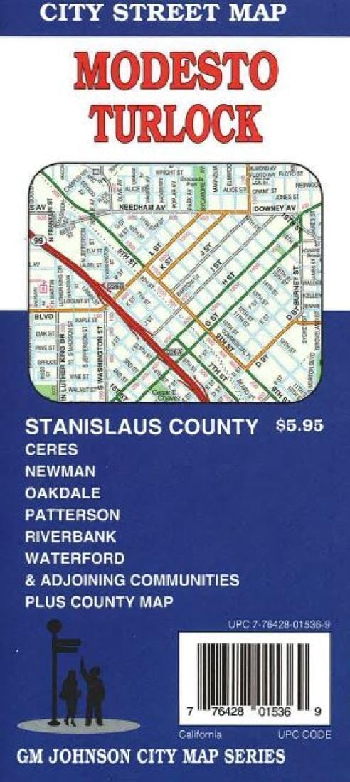 Modesto et Turlock - Californie | GM Johnson plan de ville GM Johnson Default Title