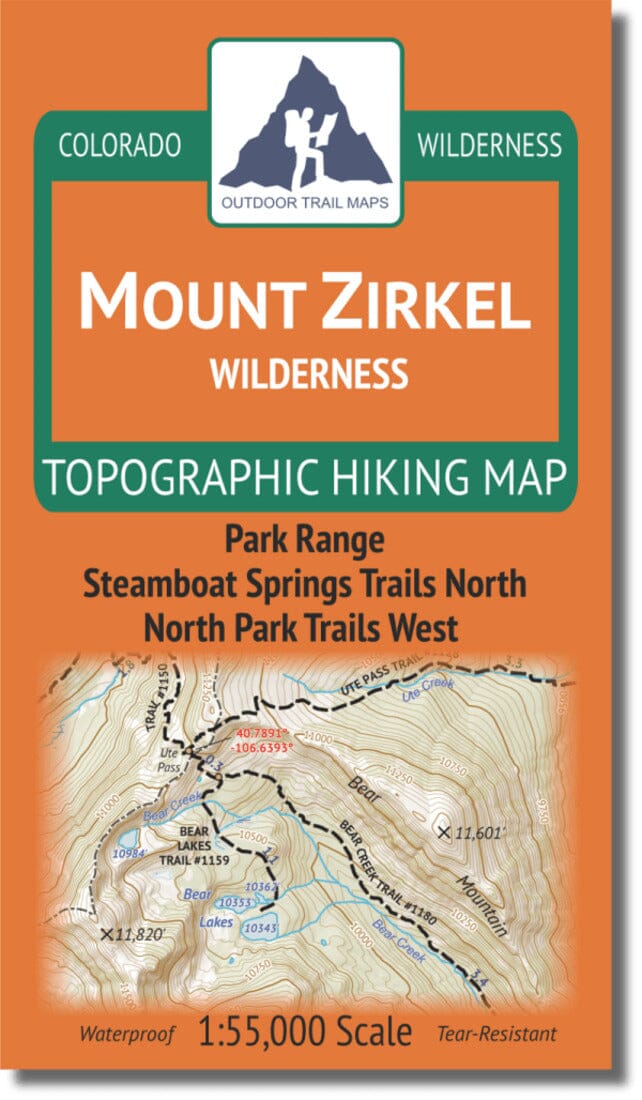 Porch Rocker Map Mont Zirkel Wilderness | Outdoor Trail Maps LLC – Cartovia