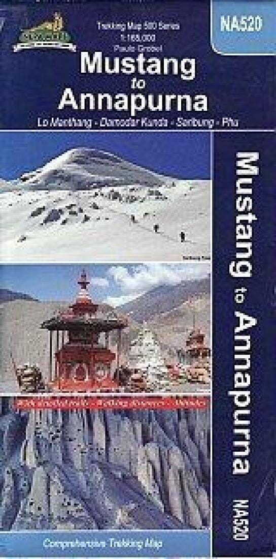 Mustang To Annapurna, Nepal Trekking Map Na520 | Himalayan MapHouse Road Map 