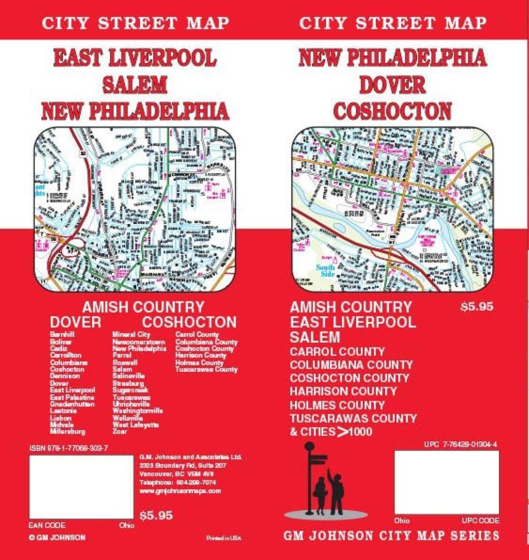 New Philadelphia - Dover and Coshocton - Ohio | GM Johnson Road Map 