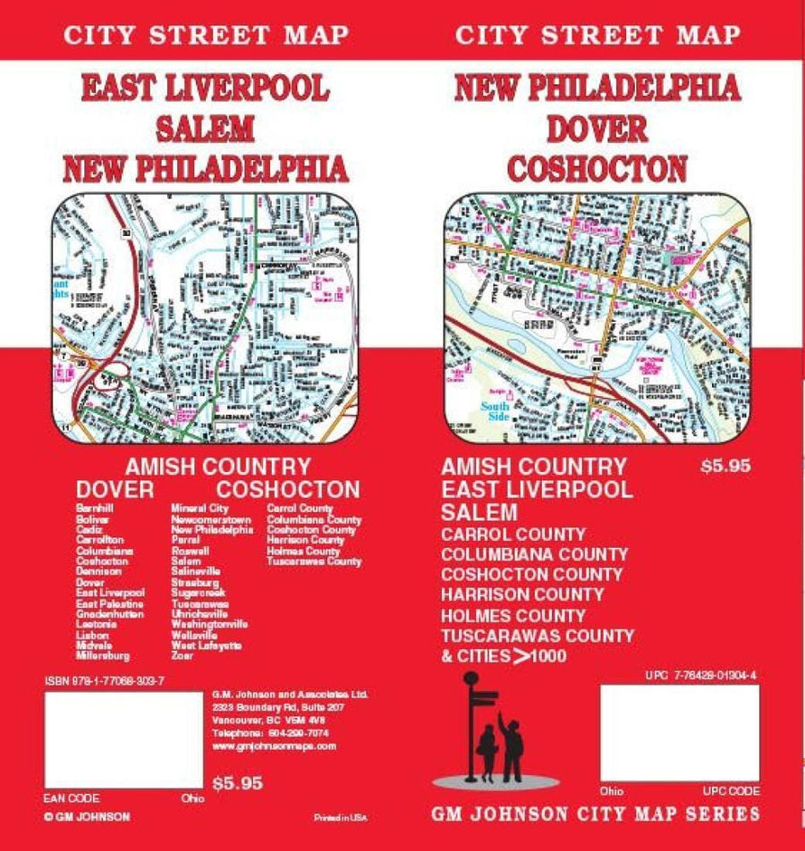 New Philadelphia - Dover and Coshocton - Ohio | GM Johnson Road Map 