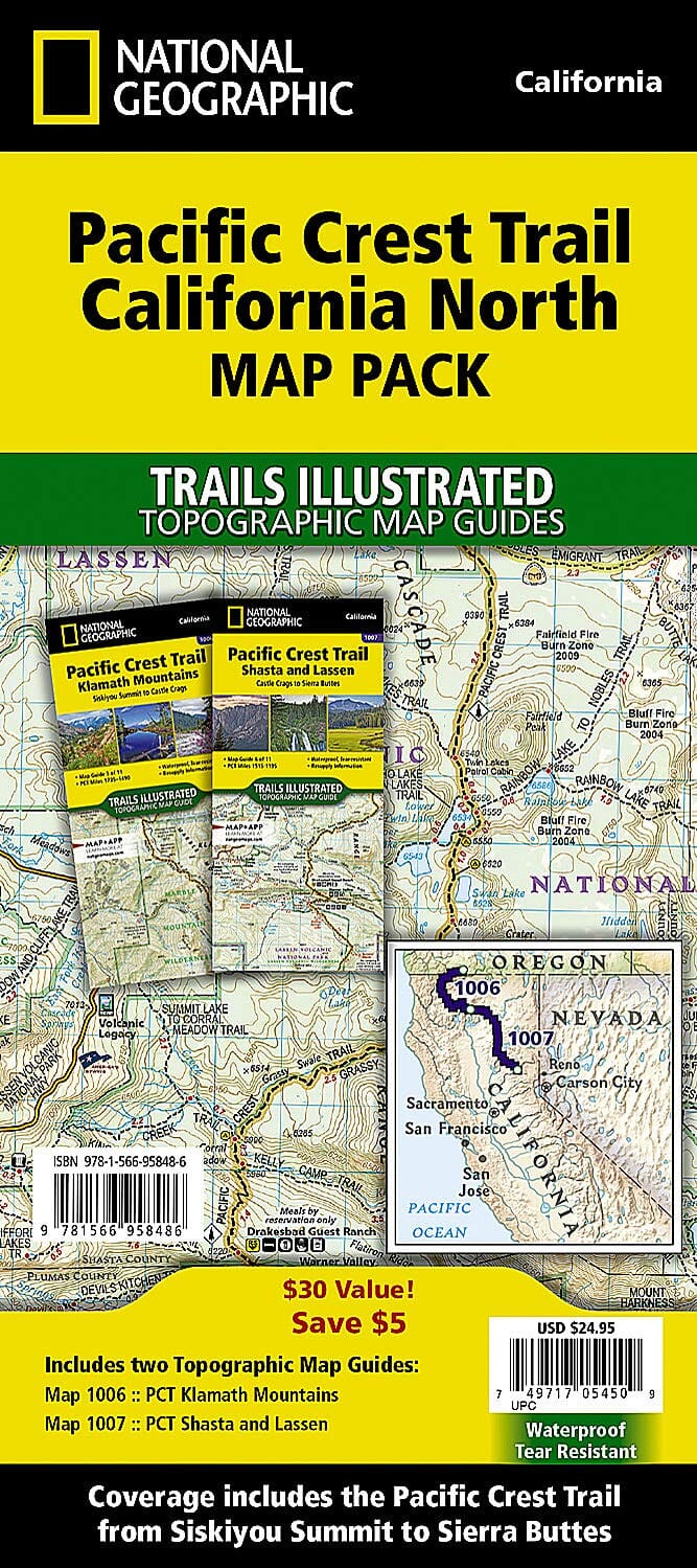 Pacific Crest Trail : California North (lot de cartes) | National Geographic carte de randonnée National Geographic