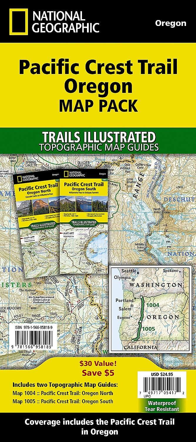 Pacific Crest Trail : Oregon (lot de cartes) | National Geographic carte de randonnée National Geographic