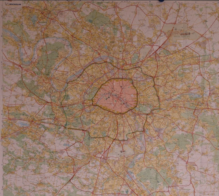 Panneau épinglable - Banlieue de Paris - 134 x 100 cm | Michelin panneau épinglable Michelin 