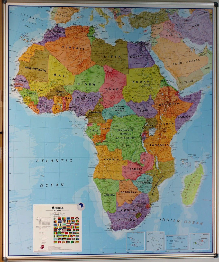 Panneau épinglable (en anglais) - Afrique politique - 100 x 120 cm | Maps International panneau épinglable Maps International 