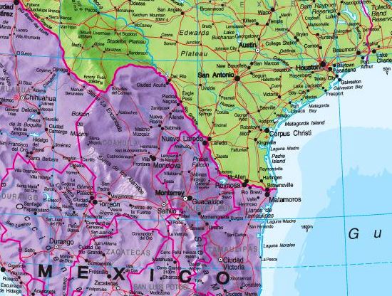 Carte murale – Amérique du Nord politique (en anglais) – 120 x 100 cm | Maps International - La Compagnie des Cartes