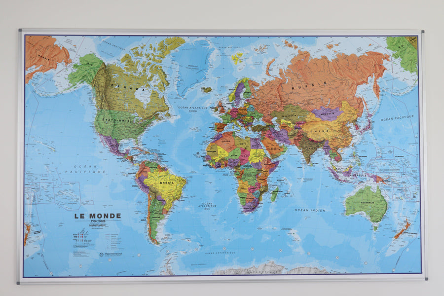 Panneau épinglable - Monde politique - 197 x 117 cm | Maps International panneau épinglable Maps International 