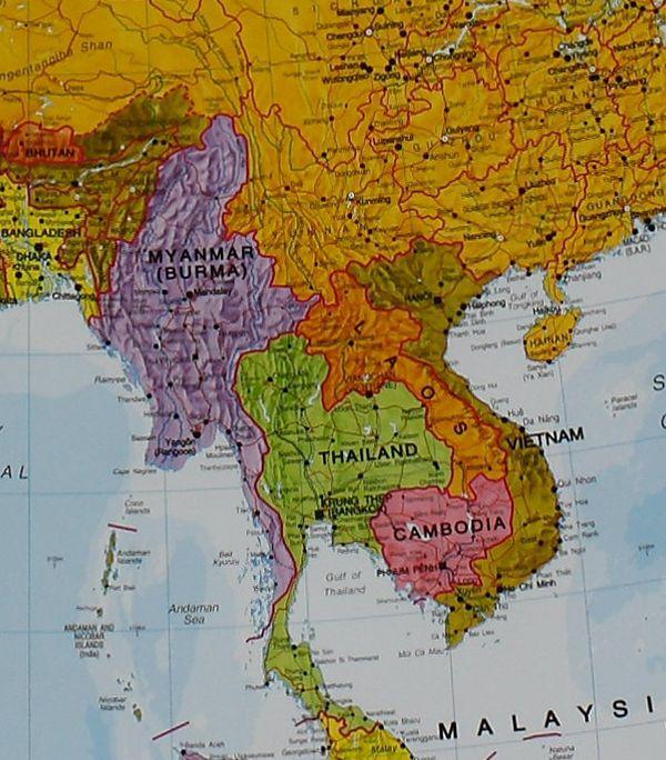 Panneau magnétique (en anglais) - Asie politique - 100 x 120 cm | Maps International panneau magnétique Maps International