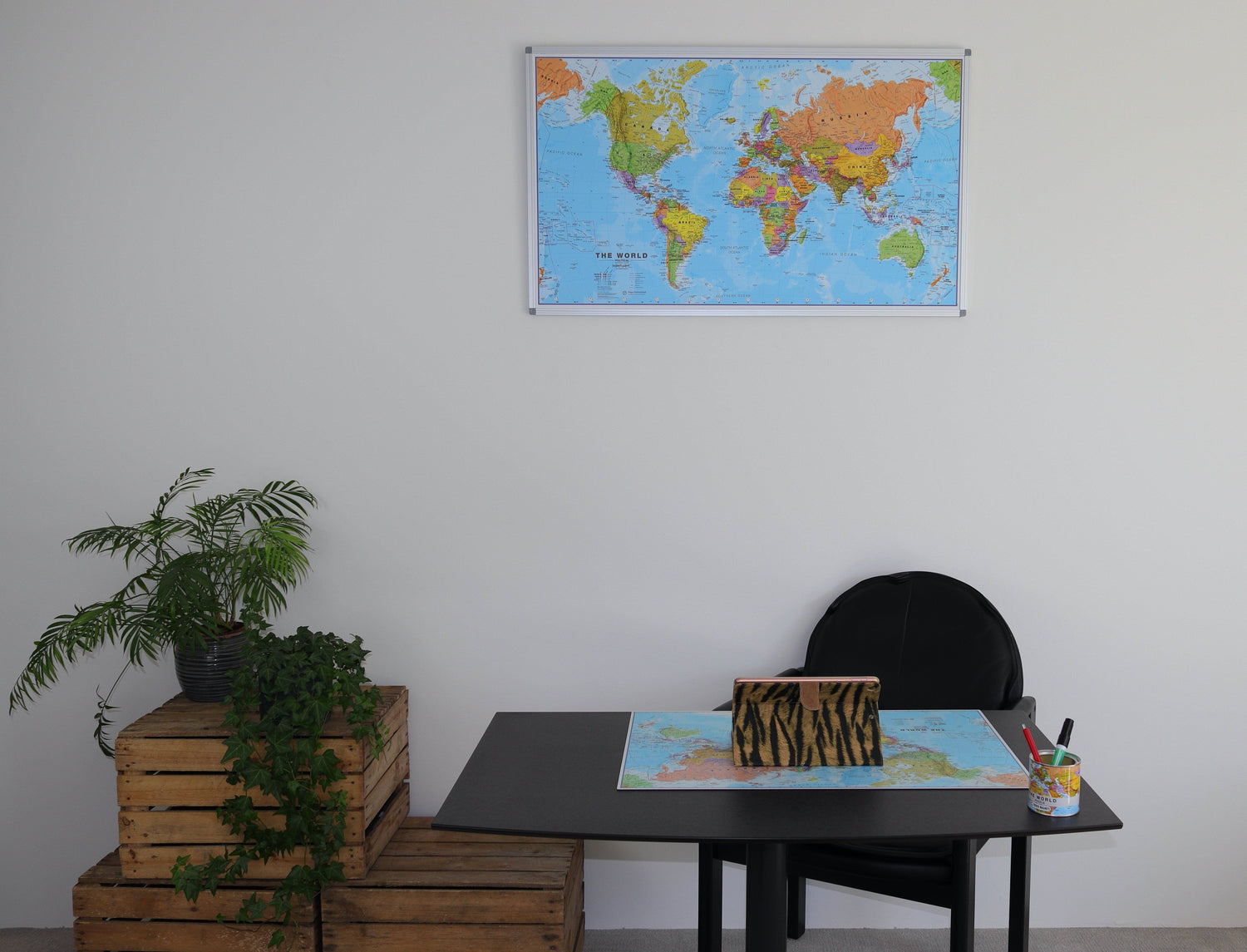 Panneau magnétique (en anglais) - Monde politique - 100 x 70 cm | Maps International panneau magnétique Maps International 