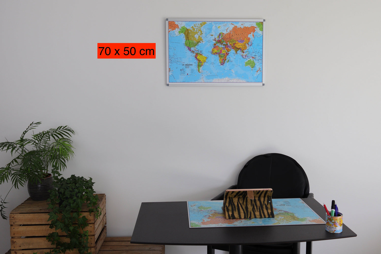 Panneau magnétique - Monde politique - 70 x 50 cm | Maps International panneau magnétique Maps International 