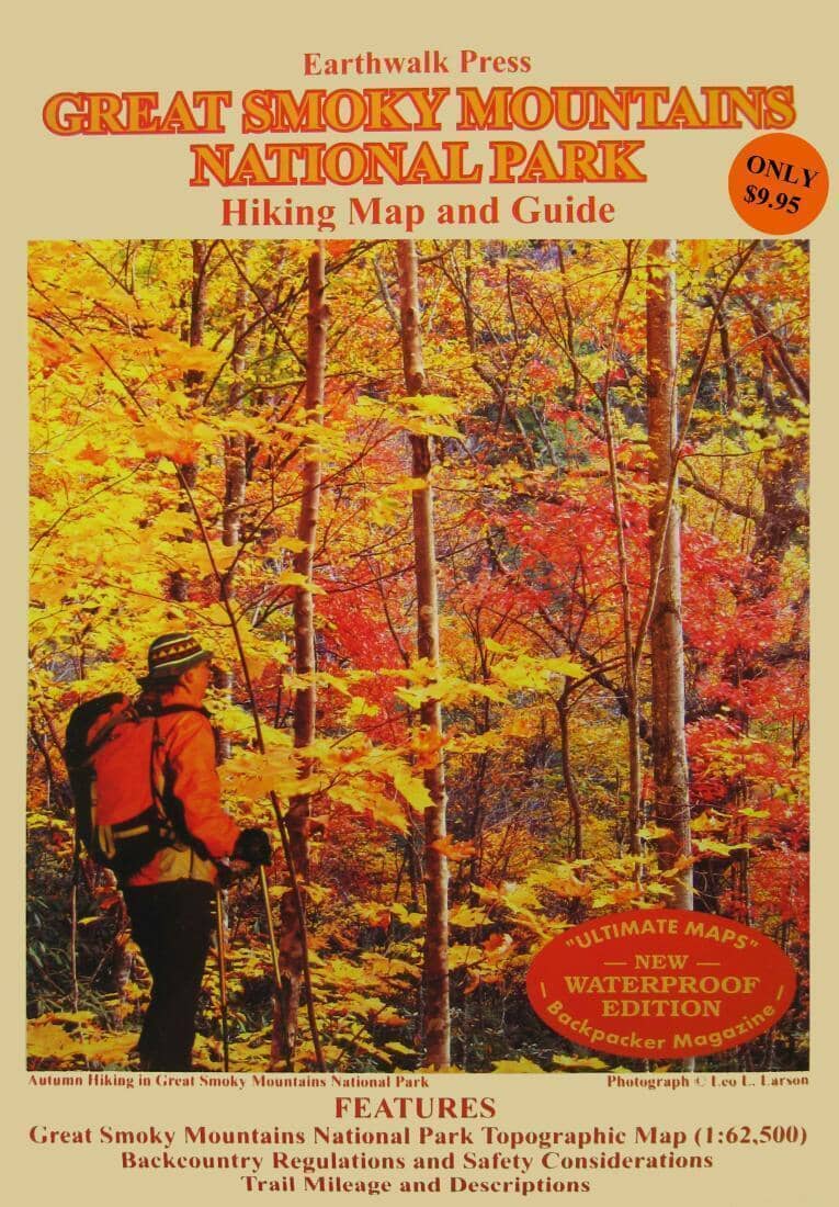Parc national des Great Smoky Mountains, Tennessee et Caroline du Nord, imperméable | Earthwalk Press carte de randonnée Earthwalk Press