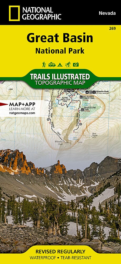 Parc national du Grand Bassin (Nevada) | National Geographic carte de randonnée National Geographic