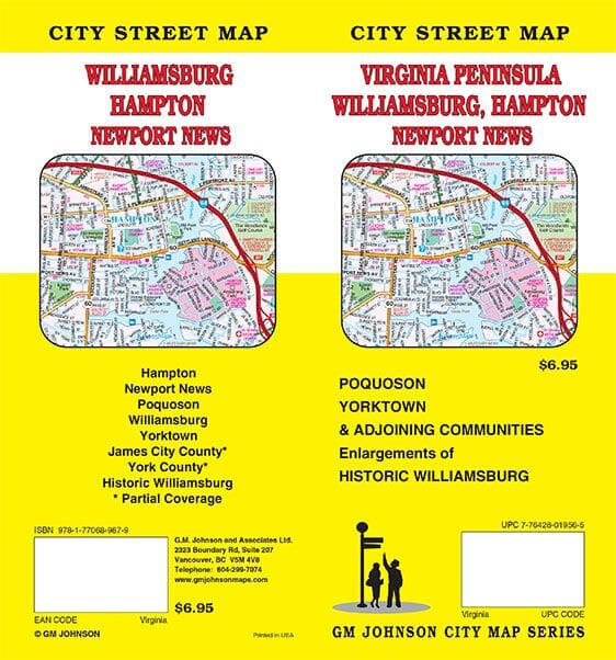 Péninsule de Virginie/Hampton/Newport News/Williamsburg, Virginie | GM Johnson plan de ville GM Johnson