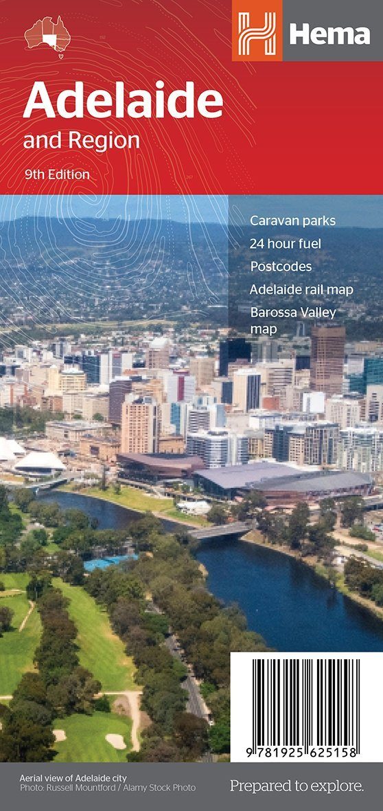 Plan - Adelaide et sa région (Australie) | Hema Maps carte pliée Hema Maps 