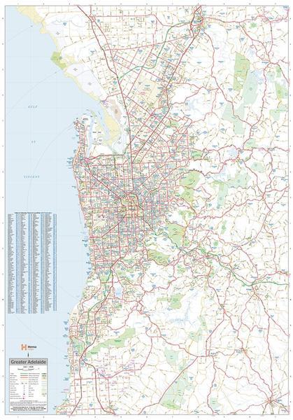 Plan - Adelaide et sa région (Australie) | Hema Maps carte pliée Hema Maps 