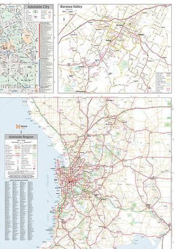 Plan - Adelaide et sa région (Australie) | Hema Maps plan de ville Hema Maps
