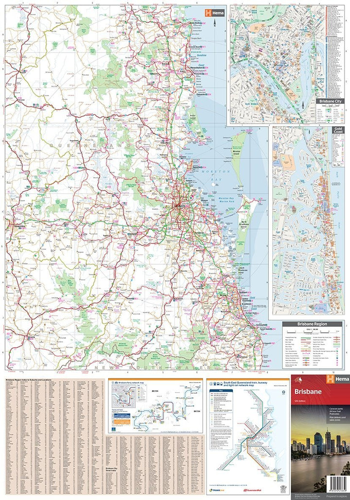 Plan de Brisbane & région (Australie) | Hema Maps carte pliée Hema Maps 