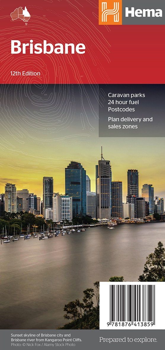Plan de Brisbane & région (Australie) | Hema Maps carte pliée Hema Maps 