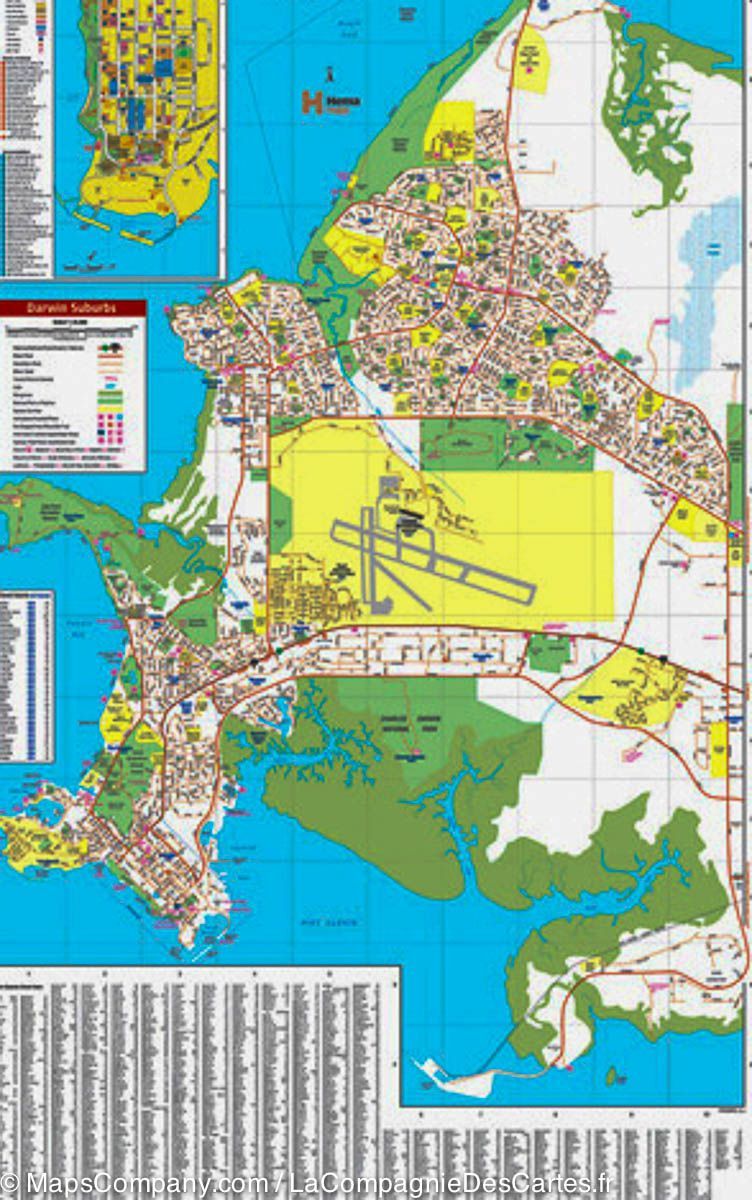 Plan de Darwin et de sa région (Australie) | Hema Maps plan de ville Hema Maps