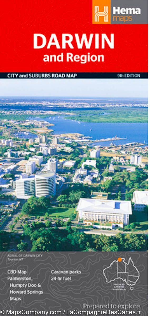 Plan de Darwin et de sa région (Australie) | Hema Maps plan de ville Hema Maps