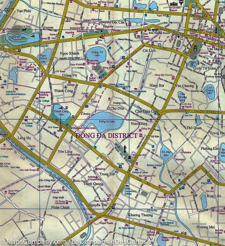 Plan de Hanoï & Carte de voyage du nord du Vietnam | ITM carte routière ITM