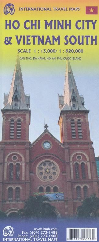 Plan de Ho Chi Minh (Saigon) & Carte de voyage du sud du Vietnam | ITM carte pliée ITM 