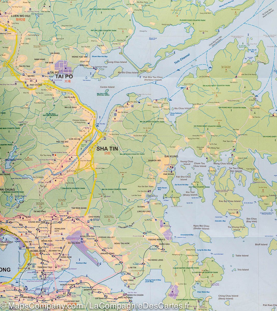 Plan de Hong Kong et de sa Region | ITM plan de ville ITM