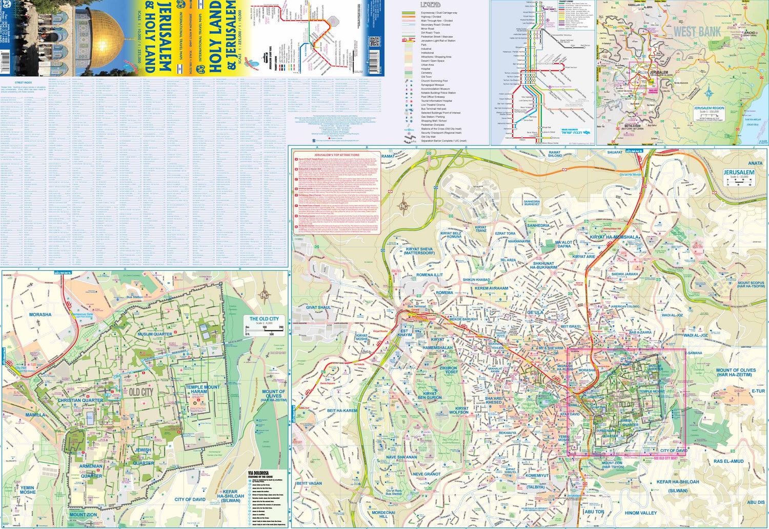Plan de Jérusalem & Carte de la Terre Sainte | ITM plan de ville ITM