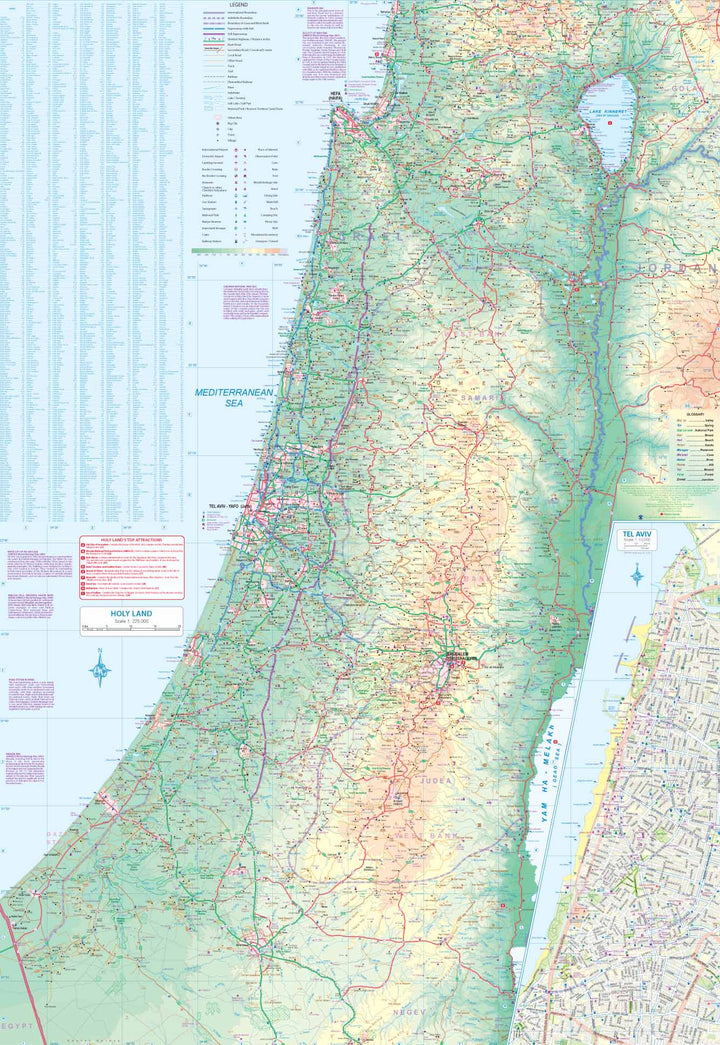 Plan de Jérusalem & Carte de la Terre Sainte | ITM carte pliée ITM 
