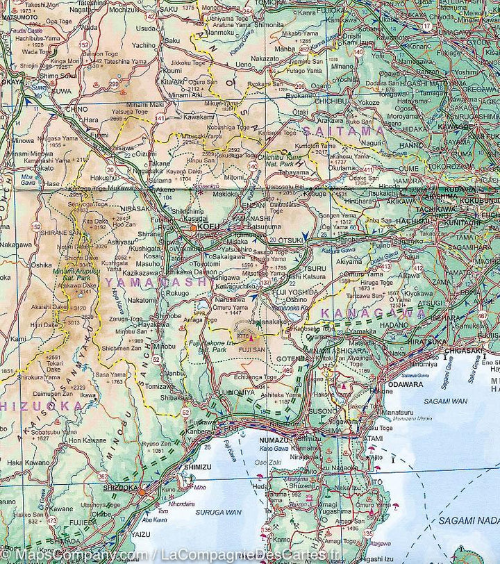 Plan de Kyoto & Carte de l'ouest du Japon | ITM carte pliée ITM 